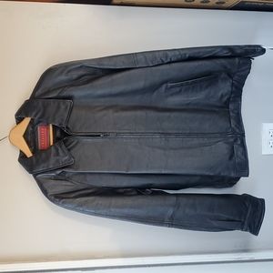 NWT Excelled  Mens Collection Leather Zip-Up Jacket Size L